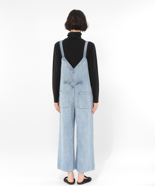 LAKOLE（ラコレ）の「SPRシンチバックサロペット / LAKOLE（サロペット/オーバーオール・レディース・ベージュ/ホワイト/サックスブルー・SMALL/MEDIUM）」の20枚目の写真