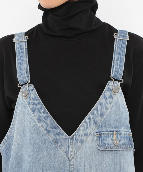 LAKOLE（ラコレ）の「SPRシンチバックサロペット / LAKOLE（サロペット/オーバーオール・レディース・ベージュ/ホワイト/サックスブルー・SMALL/MEDIUM）」の21枚目の写真