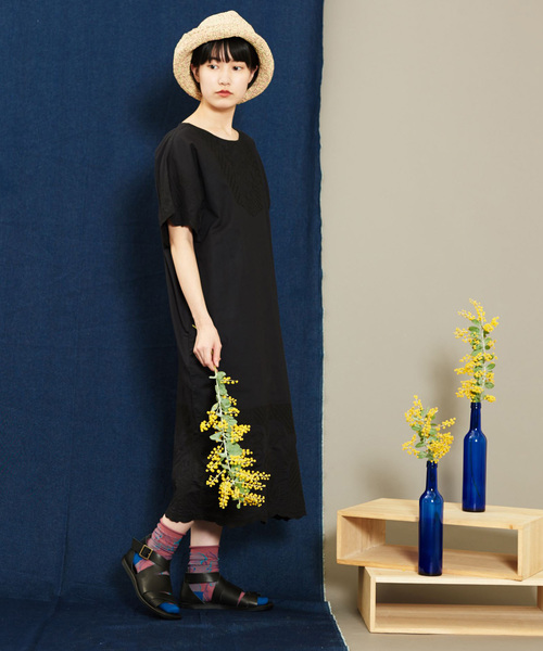 セール Savon ビュルデサボン のファッション Bulle De Bulle De チューリップカットワーク刺繍 ワンピース ワンピース ワンピース