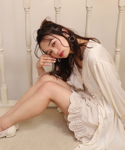 one after another NICE CLAUP(ワンアフターアナザーナイスクラップ)の「カットワーク レースショートパンツ(その他パンツ・レディース・ブラック/ベージュ/オフホワイト・FREE)」の6枚目の写真