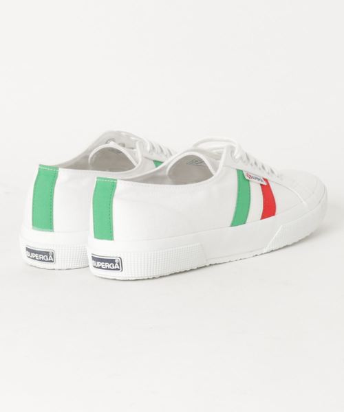 SUPERGA 2750-COTUFLAGSIDE (White-Green Red) SUPERGA 2750-COTUFLAGSIDE (White-Green Red)