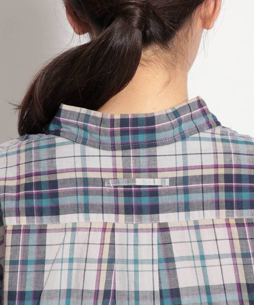 niko and...(ニコアンド)の「カラーマドラスチェックシャツ(シャツ/ブラウス・レディース・ベージュ/ブラウン/グレー/オフホワイト/イエロー/ブルー・MEDIUM/LARGE)」の17枚目の写真