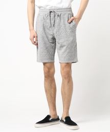 上品なジャガードパイルイージーショートパンツ セットアップ リラックスパンツ