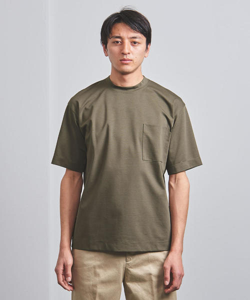UNITED ARROWS（ユナイテッドアローズ）の「<UNITED ARROWS> クルーネック ポケット カットソー◆（Tシャツ/カットソー・メンズ・ホワイト/ブラック/オリーブ・LARGE/X-LARGE/SMALL/MEDIUM）」の7枚目の写真