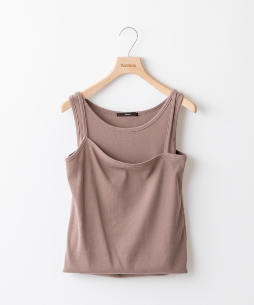 Kastane カスタネ の 重ね着テレコタンク タンクトップ Wear