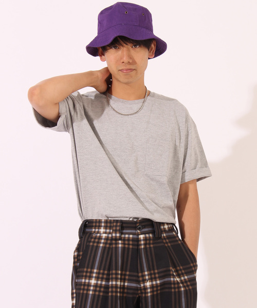 Burner(バーナー)の「【BURNER SELECT】ルーズシルエットポケットTシャツ(Tシャツ/カットソー・メンズ・杢グレー/カーキ/ピンク/ホワイト/ブラック/ベージュ/ネイビー・L/M)」の3枚目の写真
