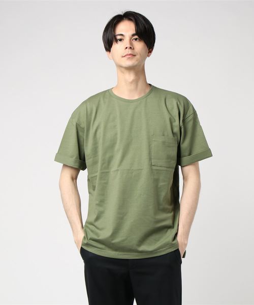 Burner(バーナー)の「【BURNER SELECT】ルーズシルエットポケットTシャツ(Tシャツ/カットソー・メンズ・杢グレー/カーキ/ピンク/ホワイト/ブラック/ベージュ/ネイビー・L/M)」の11枚目の写真