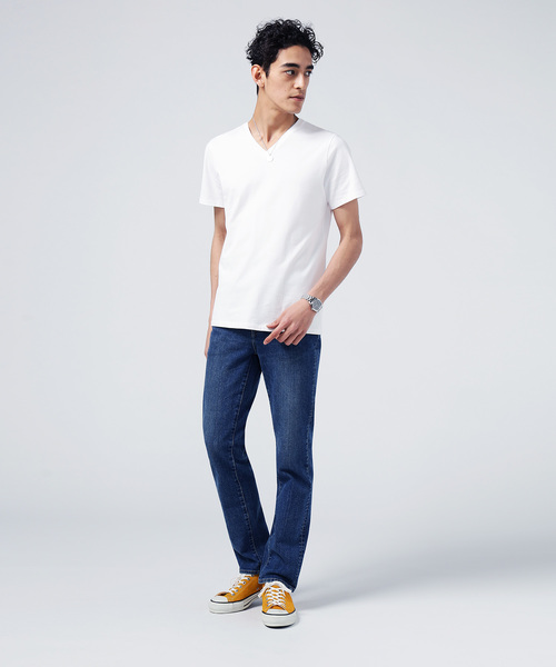 ZOZO（ゾゾ）の「VネックTシャツ［MEN］（Tシャツ/カットソー・メンズ・グレー/ブラック/ブルー/ネイビー/ホワイト/カーキ・マルチサイズ）」の7枚目の写真