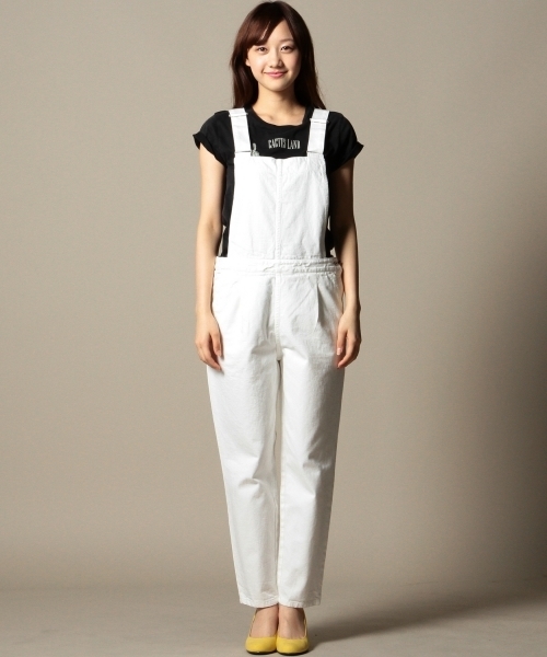 BEAUTY&YOUTH UNITED ARROWS（ビューティーアンドユースユナイテッドアローズ）の「BYBC コットンテーパードオーバーオール ◆（サロペット/オーバーオール・レディース・ホワイト/ネイビー・フリー）」の6枚目の写真