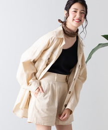 WEGO | WEGO/【セットアップ対応商品】リネンブレンドタックショーツ(その他パンツ)
