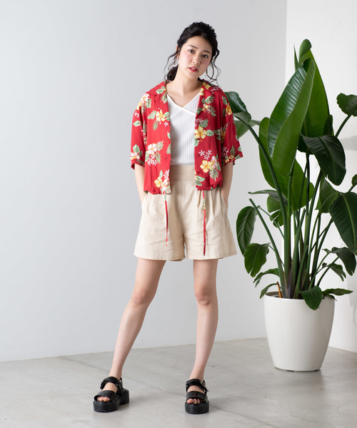 WEGO（ウィゴー）の「WEGO/【セットアップ対応商品】リネンブレンドタックショーツ（その他パンツ・レディース・ブラウン/ブラウン系その他2/ライトベージュ/ベージュ系その他2・FREE）」の16枚目の写真