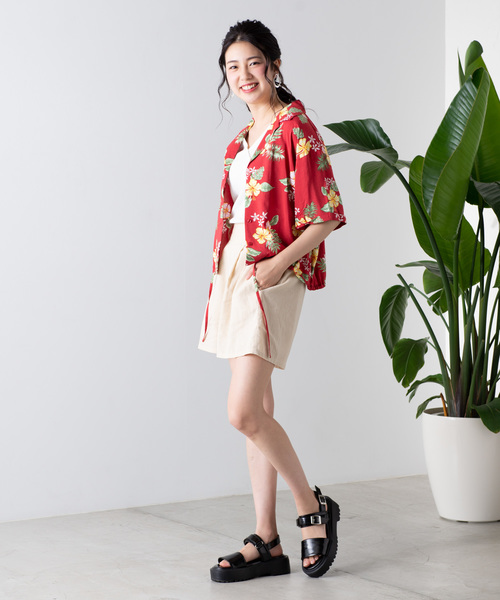 WEGO（ウィゴー）の「WEGO/【セットアップ対応商品】リネンブレンドタックショーツ（その他パンツ・レディース・ブラウン/ブラウン系その他2/ライトベージュ/ベージュ系その他2・FREE）」の19枚目の写真