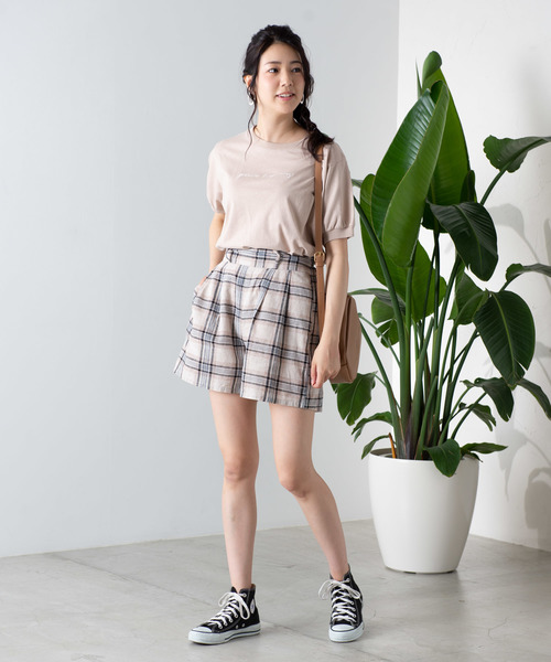 WEGO（ウィゴー）の「WEGO/【セットアップ対応商品】リネンブレンドタックショーツ（その他パンツ・レディース・ブラウン/ブラウン系その他2/ライトベージュ/ベージュ系その他2・FREE）」の20枚目の写真
