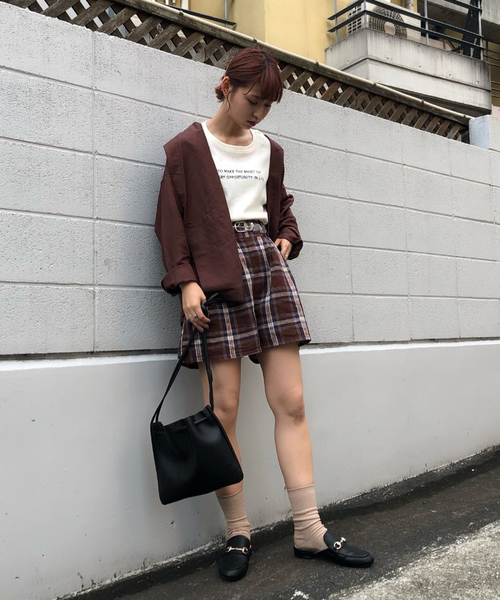 WEGO（ウィゴー）の「WEGO/【セットアップ対応商品】リネンブレンドタックショーツ（その他パンツ・レディース・ブラウン/ブラウン系その他2/ライトベージュ/ベージュ系その他2・FREE）」の5枚目の写真