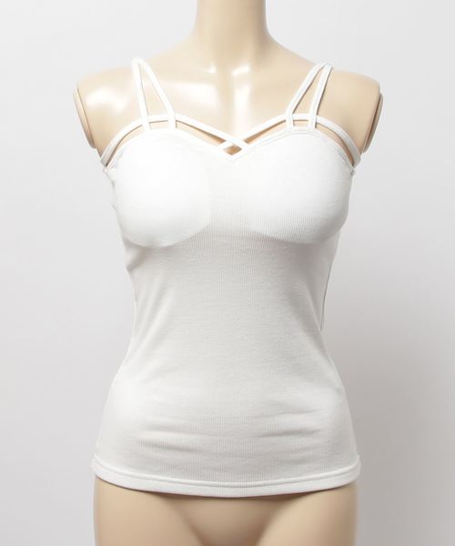 GGD SELECT（ジージーディー　セレクト）の「Roger&Raw/リング鹿の子編みタンクE/S（タンクトップ・レディース・ブラック/パープル/ブルー・M）」の6枚目の写真