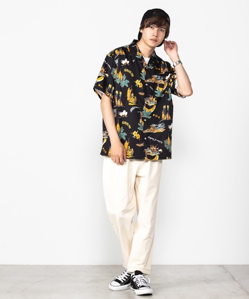 WEGO(ウィゴー)の「WEGO/カラーステッチテーパードパンツ(その他パンツ・メンズ・アイボリー/ブラック・MEDIUM/LARGE)」の3枚目の写真