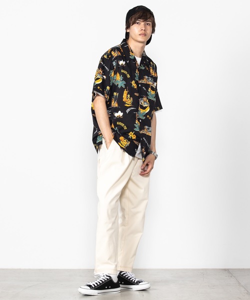 WEGO(ウィゴー)の「WEGO/カラーステッチテーパードパンツ(その他パンツ・メンズ・アイボリー/ブラック・MEDIUM/LARGE)」の4枚目の写真