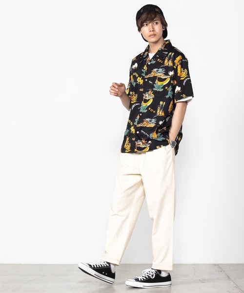 WEGO(ウィゴー)の「WEGO/カラーステッチテーパードパンツ(その他パンツ・メンズ・アイボリー/ブラック・MEDIUM/LARGE)」の5枚目の写真