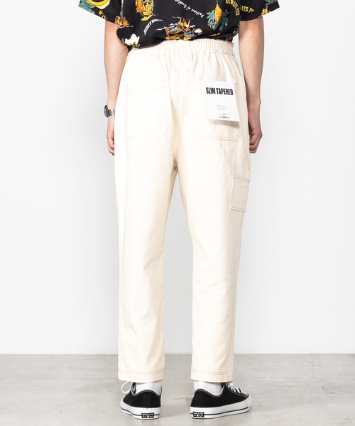 WEGO(ウィゴー)の「WEGO/カラーステッチテーパードパンツ(その他パンツ・メンズ・アイボリー/ブラック・MEDIUM/LARGE)」の9枚目の写真