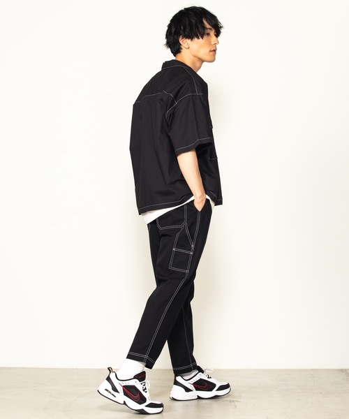 WEGO(ウィゴー)の「WEGO/カラーステッチテーパードパンツ(その他パンツ・メンズ・アイボリー/ブラック・MEDIUM/LARGE)」の15枚目の写真