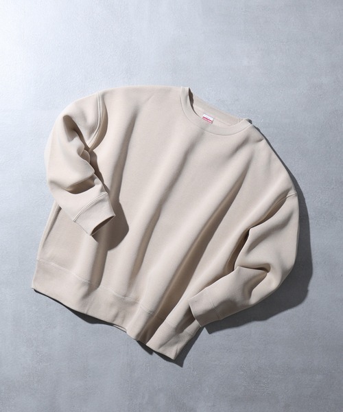 United Athle（ユナイテッドアスレ）の「【United Athle】loose fit nuance color crew neck sweat / ルーズフィット ニュアンスカラー クルーネックスウェット 5627（スウェット・メンズ・ネイビー/グレー/ブラック/ホワイト/ライトパープル/サンドベージュ/スモーキーグリーン系/パープル・M/L/XL）」の5枚目の写真