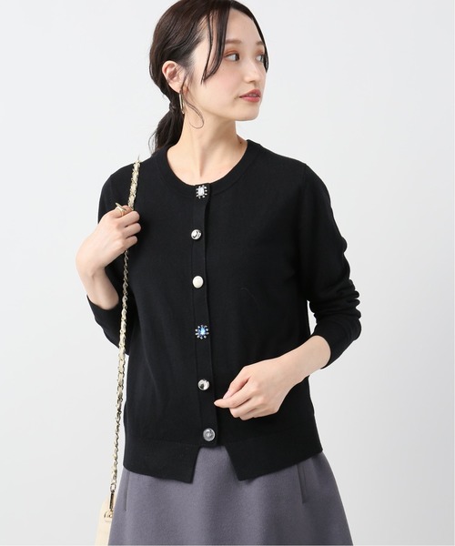 La TOTALITE(ラトータリテ)の「【TORRAZZO DONNA/トラッゾドンナ】ビジューカーディガン【手洗い可能】(カーディガン