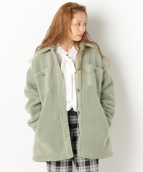 archives（アルシーヴ）の「ボアCPOジャケット（その他アウター・レディース・アイボリー/モカ/ミント・MEDIUM）」の3枚目の写真