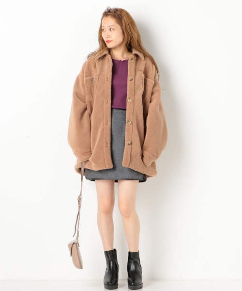 archives（アルシーヴ）の「ボアCPOジャケット（その他アウター・レディース・アイボリー/モカ/ミント・MEDIUM）」の4枚目の写真