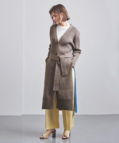 アキラナカ　カーディガン Margo long knit cardigan BK