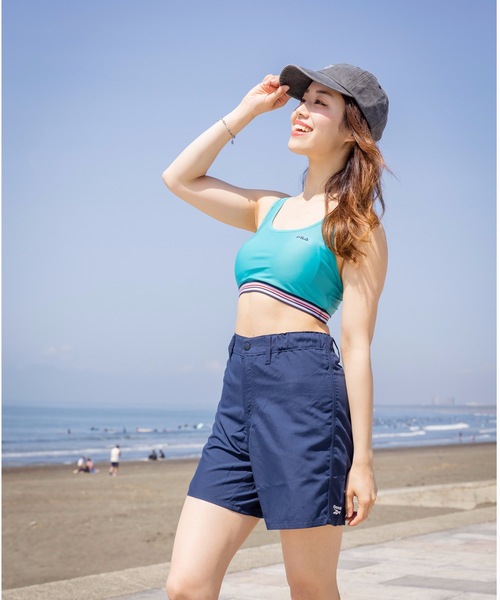 FILA（フィラ）の「【FILA:フィラ】水陸両用ブラトップ / スポーツブラ / 水陸両用アンダー フィットネス ジム ヨガ マリンスポーツ アウトドア（スポーツブラ・レディース・ネイビー/ブラック/ピンク/ターコイズブルー/イエロー/ホワイト・SMALL/MEDIUM/LARGE/X-LARGE）」の4枚目の写真