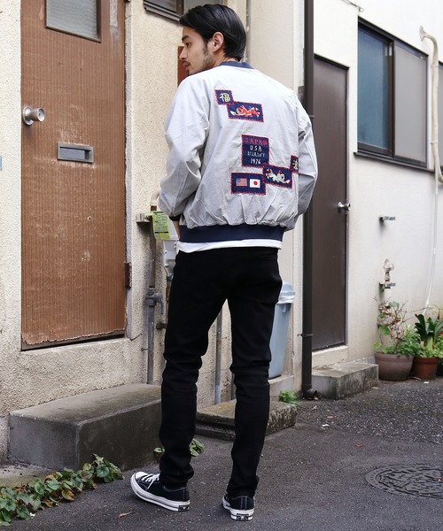 CAL O LINE（キャルオーライン）の「CAL O LINE/キャルオーライン VELOUR BLOUSON リバーシブルベロアブルゾン（ブルゾン・メンズ・ネイビー・M/L）」の9枚目の写真