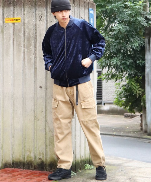 CAL O LINE（キャルオーライン）の「CAL O LINE/キャルオーライン VELOUR BLOUSON リバーシブルベロアブルゾン（ブルゾン・メンズ・ネイビー・M/L）」の22枚目の写真