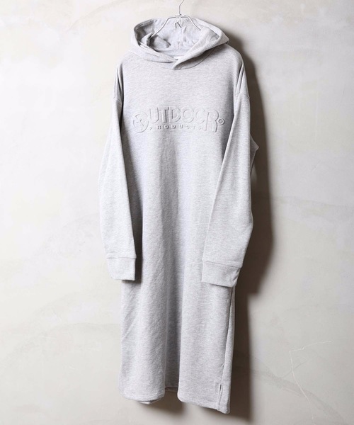 OUTDOOR PRODUCTS APPAREL(アウトドアプロダクツアパレル)の「【OUTDOOR PRODUCTS】エンボスパーカーワンピース ブランドロゴ(ワンピース・レディース・杢グレー/オレンジ系その他/ミント/アイボリー・MEDIUM/LARGE)」の16枚目の写真