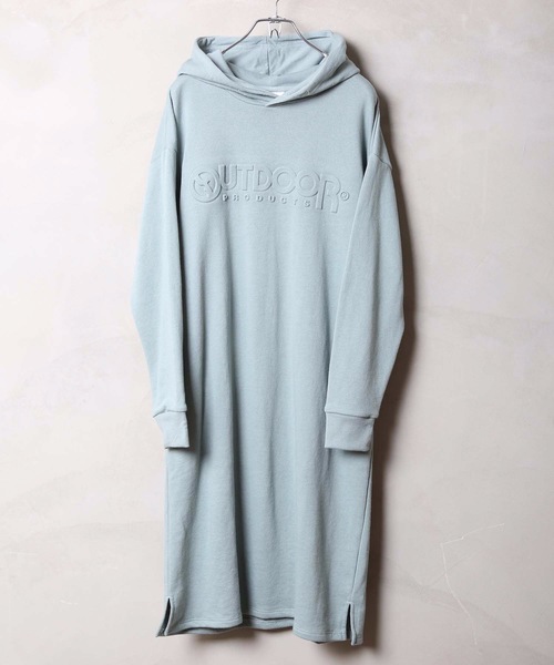 OUTDOOR PRODUCTS APPAREL(アウトドアプロダクツアパレル)の「【OUTDOOR PRODUCTS】エンボスパーカーワンピース ブランドロゴ(ワンピース・レディース・杢グレー/オレンジ系その他/ミント/アイボリー・MEDIUM/LARGE)」の13枚目の写真