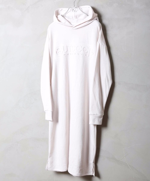 OUTDOOR PRODUCTS APPAREL(アウトドアプロダクツアパレル)の「【OUTDOOR PRODUCTS】エンボスパーカーワンピース ブランドロゴ(ワンピース・レディース・杢グレー/オレンジ系その他/ミント/アイボリー・MEDIUM/LARGE)」の9枚目の写真