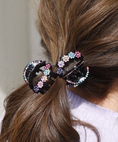 お花まるっこバンスクリップ 2個セット Box付き