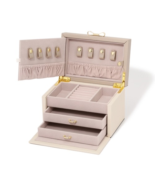 バイカラー ジュエリーボックス S ベージュ（収納グッズ）｜Francfranc