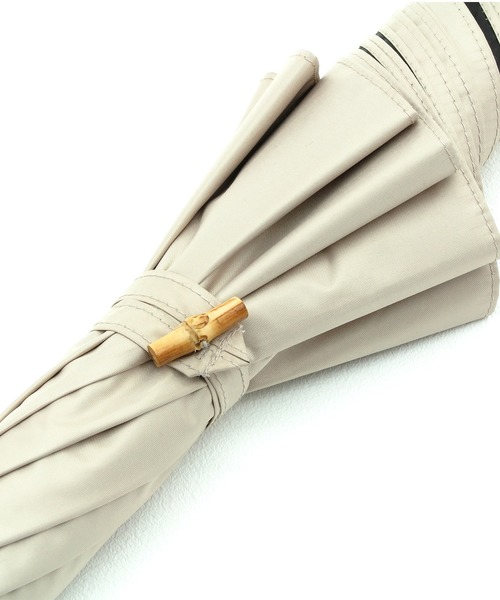 utatane（ウタタネ）の「日傘 完全遮光100％ 晴雨兼用 竹ハンドル（長傘・レディース・ブラック/ネイビー/ベージュ/グレー/レッド/マスタード/ラベンダー/グリーン/ピンク/ブルー・FREE）」の11枚目の写真