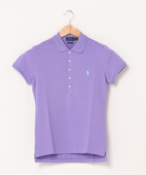POLO RALPH LAUREN（ポロ ラルフ ローレン）の「スリム フィット ストレッチ ポロシャツ（ポロシャツ・レディース・パープル・SMALL/MEDIUM/LARGE/X-LARGE/X-SMALL）」の6枚目の写真