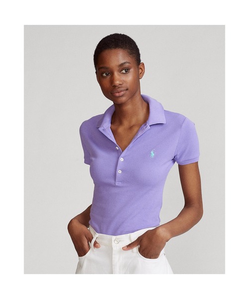POLO RALPH LAUREN（ポロ ラルフ ローレン）の「スリム フィット ストレッチ ポロシャツ（ポロシャツ・レディース・パープル・SMALL/MEDIUM/LARGE/X-LARGE/X-SMALL）」の5枚目の写真