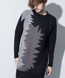 【NO ID.】Slub Knit Long Pullover / スラブ ニット ロング プルオーバー