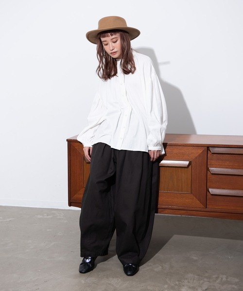 MERLOT（メルロー）の「ヴィンテージ袖バルーンブラウス（シャツ/ブラウス・レディース・ホワイト/ブラック/ナチュラル・FREE）」の6枚目の写真