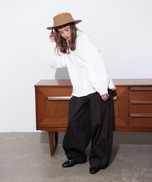 MERLOT（メルロー）の「ヴィンテージ袖バルーンブラウス（シャツ/ブラウス・レディース・ホワイト/ブラック/ナチュラル・FREE）」の7枚目の写真