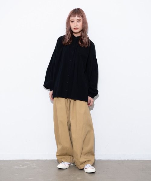 MERLOT（メルロー）の「ヴィンテージ袖バルーンブラウス（シャツ/ブラウス・レディース・ホワイト/ブラック/ナチュラル・FREE）」の9枚目の写真