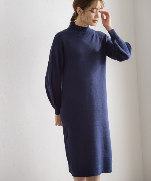 ハイネックバルーンスリーブニットワンピース ワンピース Pierrot ピエロ のファッション通販 Zozotown