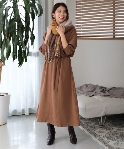 Bou Jeloud（ブージュルード）の「大判チェックストール（ストール/ショール・レディース・ベージュ/ネイビー/レッド・FREE）」の15枚目の写真