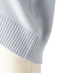 Drawer 7G天竺編み カシミヤコットン Vネック 長袖ニット セーター Drawer（ドゥロワー）の「Drawer 7G天竺編みVネックプルオーバーニット