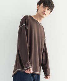 ポンチ ステッチ配色 ビッグロンT