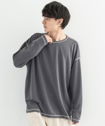 ポンチ ステッチ配色 ビッグロンT