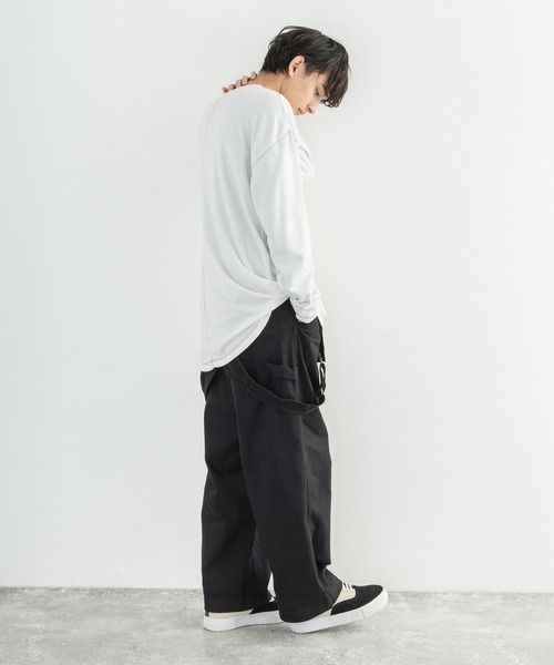 Rocky Monroe(ロッキーモンロー)の「ポンチ ステッチ配色 ビッグロンT(Tシャツ/カットソー・メンズ・ホワイト/ブラック/ブラウン/キャメル/チャコール・FREE)」の8枚目の写真